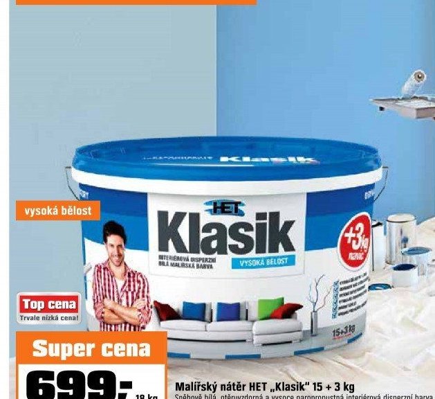 Malířský nátěr HET „Klasik“ 15 + 3 kg
