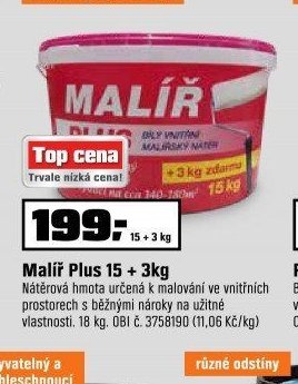 Malíř Plus 15 + 3 kg