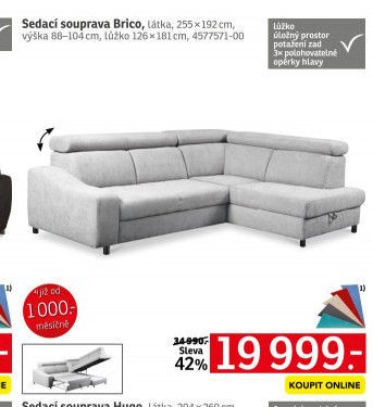 Sedací souprava Brico - ASKO akcniletaky.com
