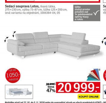 Sedací souprava Lotos - ASKO akcniletaky.com