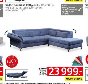 Sedací souprava Colby - ASKO akcniletaky.com