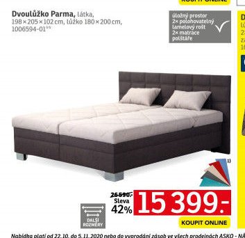 Dvoulůžko Parma