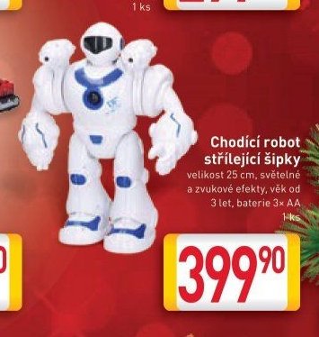 Chodící robot střílející šipky