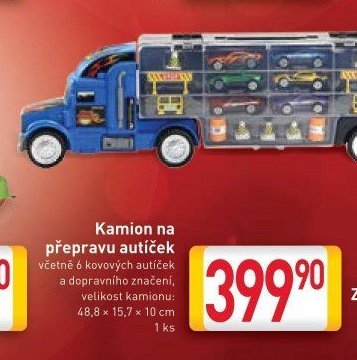 Kamion na přepravu autíček