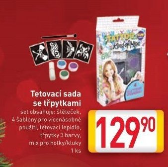 Tetovací sada se třpytkami
