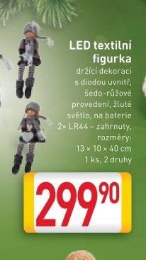 LED textilní figurka