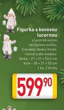 Figurka s kovovou lucernou