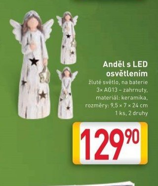 Anděl s LED osvětlením