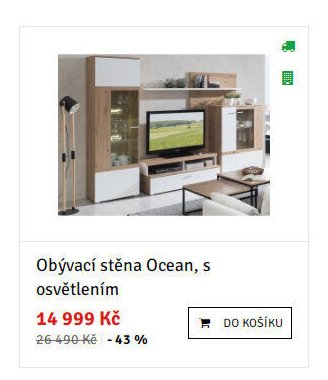 Obývací stěna Ocean, s osvětlením - ASKO akcniletaky.com