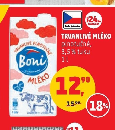Trvanlivé mléko Boni