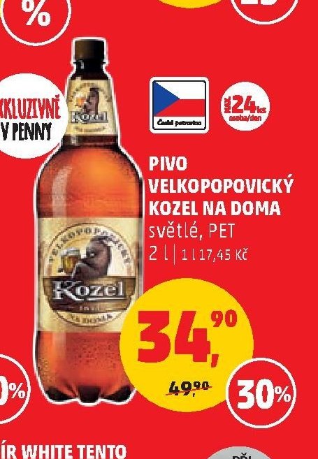 Pivo Velkopopovický Kozel