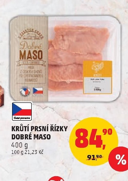 KRŮTÍ PRSNÍ ŘÍZKY DOBRÉ MASO