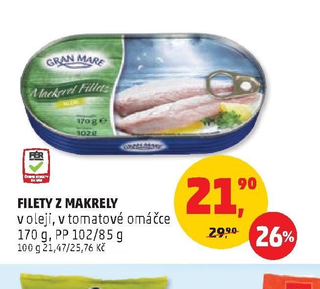 FILETY Z MAKRELY v tomatové omáčce