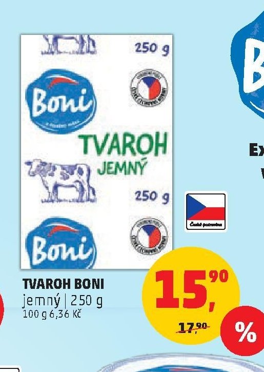 TVAROH BONI jemný 250 g