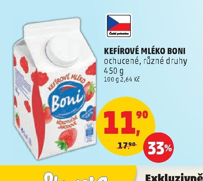 KEFÍROVÉ MLÉKO BONI 450 g