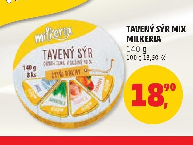 TAVENÝ SÝR MIX MILKERIA 140 g