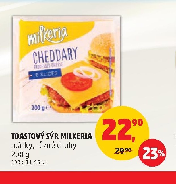 TOASTOVÝ SÝR MILKERIA 200 g