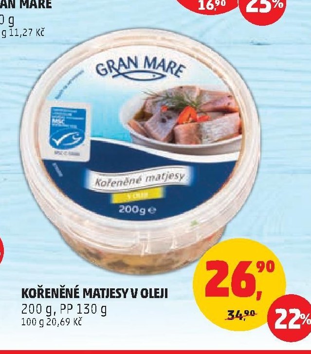 Kořeněné matjesy v oleji Gran Mare