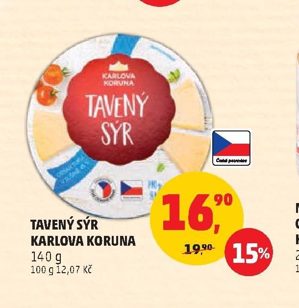 TAVENÝ SÝR KARLOVA KORUNA