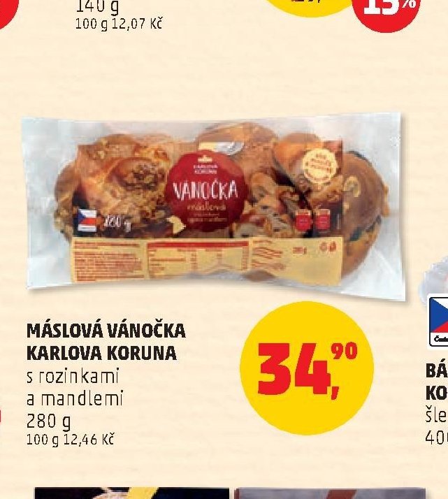 MÁSLOVÁ VÁNOČKA KARLOVA KORUNA