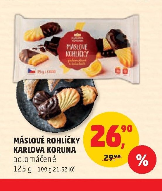 MÁSLOVÉ ROHLÍČKY KARLOVA KORUNA