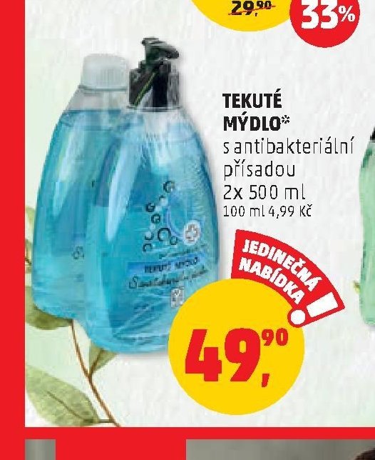 TEKUTÉ MÝDLO antibakteriální přísadou 2x 500 ml