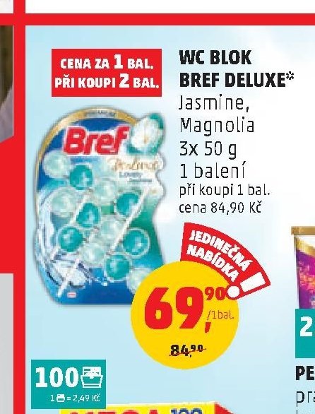 WC BLOK BREF DELUXE Jasmine, Magnolia 3x 50 g
