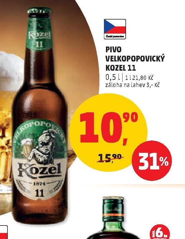 Pivo Velkopopovický Kozel 11