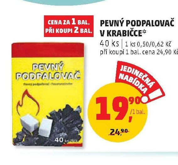 PEVNÝ PODPALOVAČ V KRABIČCE 40 ks