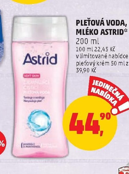 PLEŤOVÁ VODA, MLÉKO ASTRID