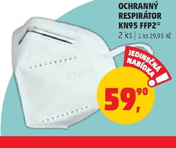 OCHRANNÝ RESPIRÁTOR KN95 FFP2