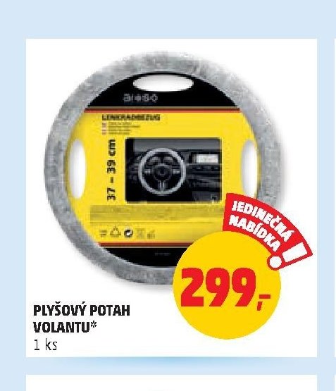 PLYŠOVÝ POTAHO VOLANTU