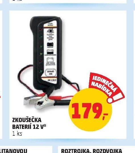 ZKOUŠEČKA BATERIÍ 12 V
