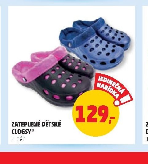 ZATEPLENÉ DĚTSKÉ CLOGSY*