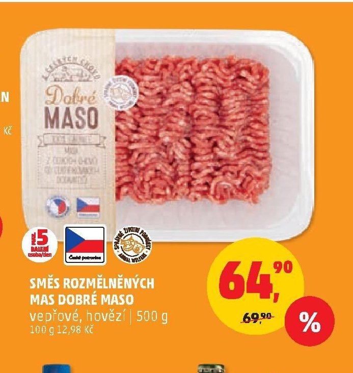 Směs rozmletých mas Dobré Maso