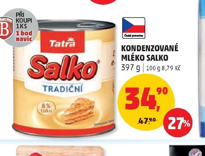 KONDENZOVANÉ MLÉKO SALKO