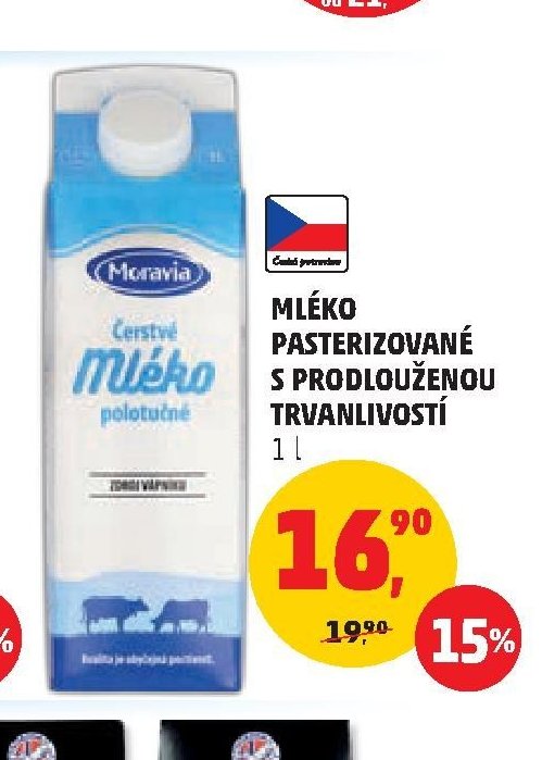 MLÉKO PASTERIZOVANÉ S PRODLOUŽENOU TRVANLIVOSTÍ