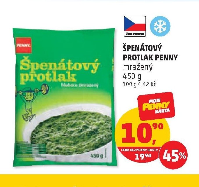 ŠPENÁTOVÝ PROTLAK PENNY mražený