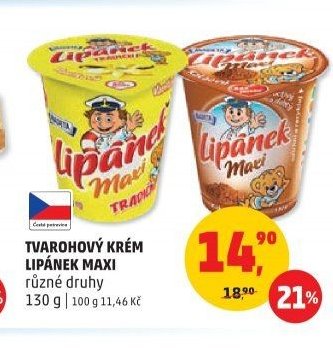 Tvarohový krém Lipánek Maxi