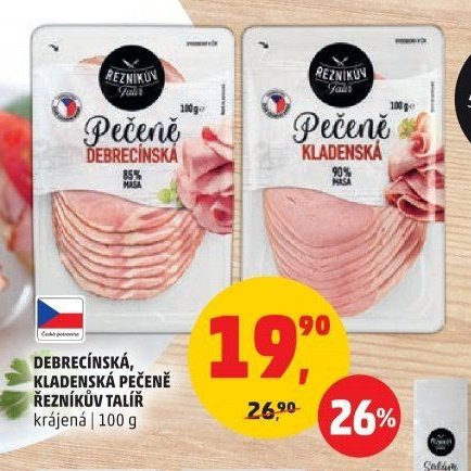 Debrecínská, kladenská pečeně Řezníkův talíř