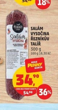 Salám Vysočina Řezníkův talíř