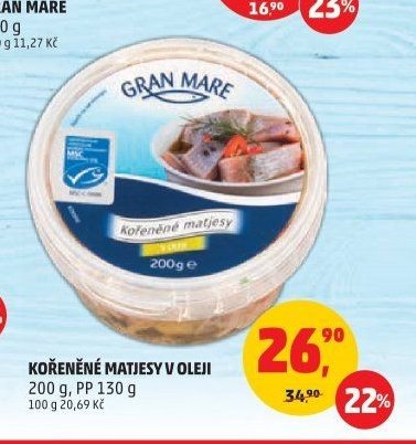 Kořeněné matjesy v oleji Gran Mare