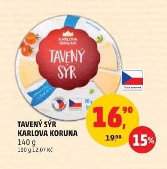 Tavený sýr Karlova Koruna