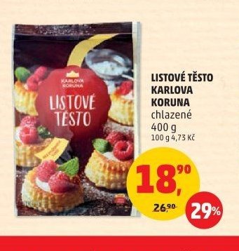 Listové těsto Karlova Koruna