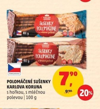 POLOMÁČENÉ SUŠENKY KARLOVA KORUNA