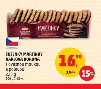 SUŠENKY MARTINKY KARLOVA KORUNA