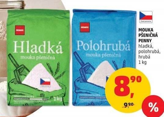 MOUKA PŠENIČNÁ PENNY hladká, polohrubá, 1 kg