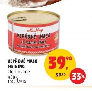 VEPŘOVÉ MASO MEINING sterilované 400 g