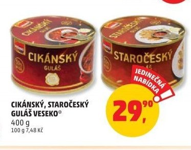CIKÁNSKÝ, STAROČESKÝ GULÁŠ VESEKO 400 g