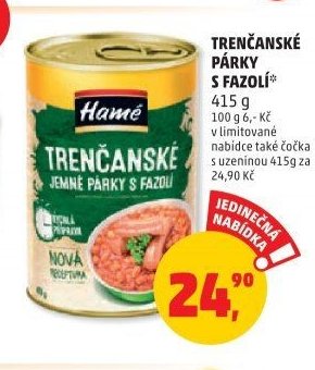 TRENČANSKÉ PÁRKY S FAZOLÍ 415 g